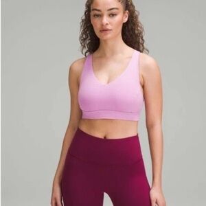 Lululemon NWT Envital Sports Bra Medium Support B/C Cup Size 12 Dahlia Mauve